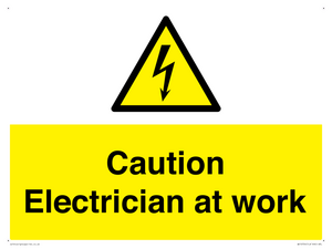Caution Electrician at work